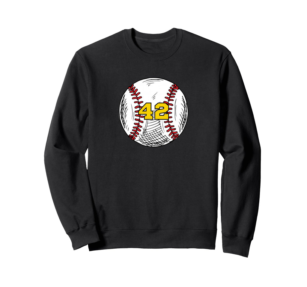 Baseball Number 42 Sweatshirt - Aesthetic Graphic for Adults - T-Shirt, Sweatshirt, Hoodie