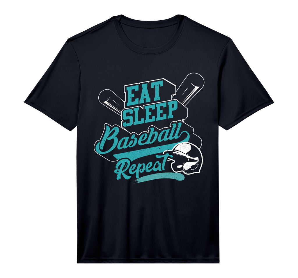 Eat Sleep Baseball Repeat Baseball T-Shirt - Fun Novelty Design Unisex - T-Shirt, Sweatshirt, Hoodie