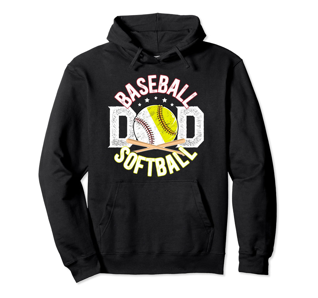 Baseball Softball Dad Softball Hoodie - Minimalist Print for Adults - T-Shirt, Sweatshirt, Hoodie