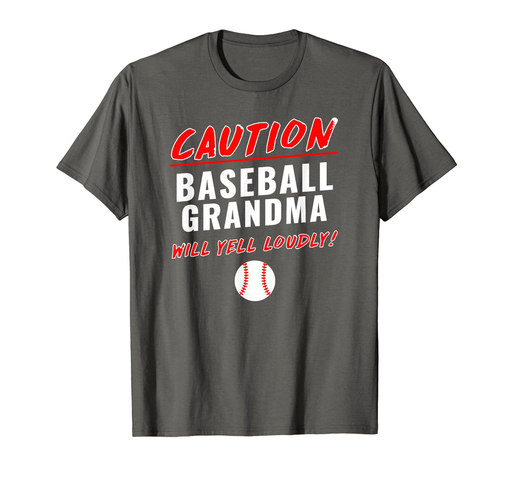 Baseball Grandma Caution Will Yell T-Shirt - Graphic Print Men Women - T-Shirt, Sweatshirt, Hoodie