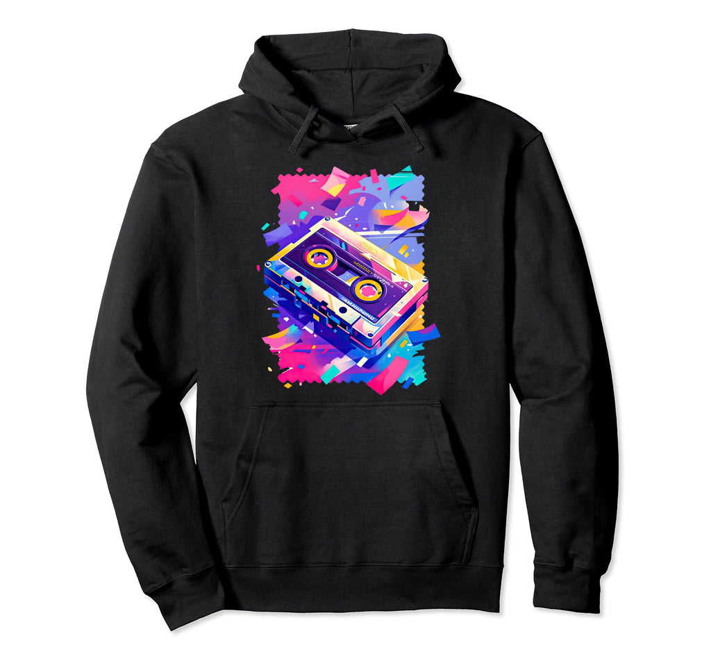 Cassette Tape Vaporwave Aesthetic 90S Hoodie - Casual Everyday Wear Unisex - T-Shirt, Sweatshirt, Hoodie