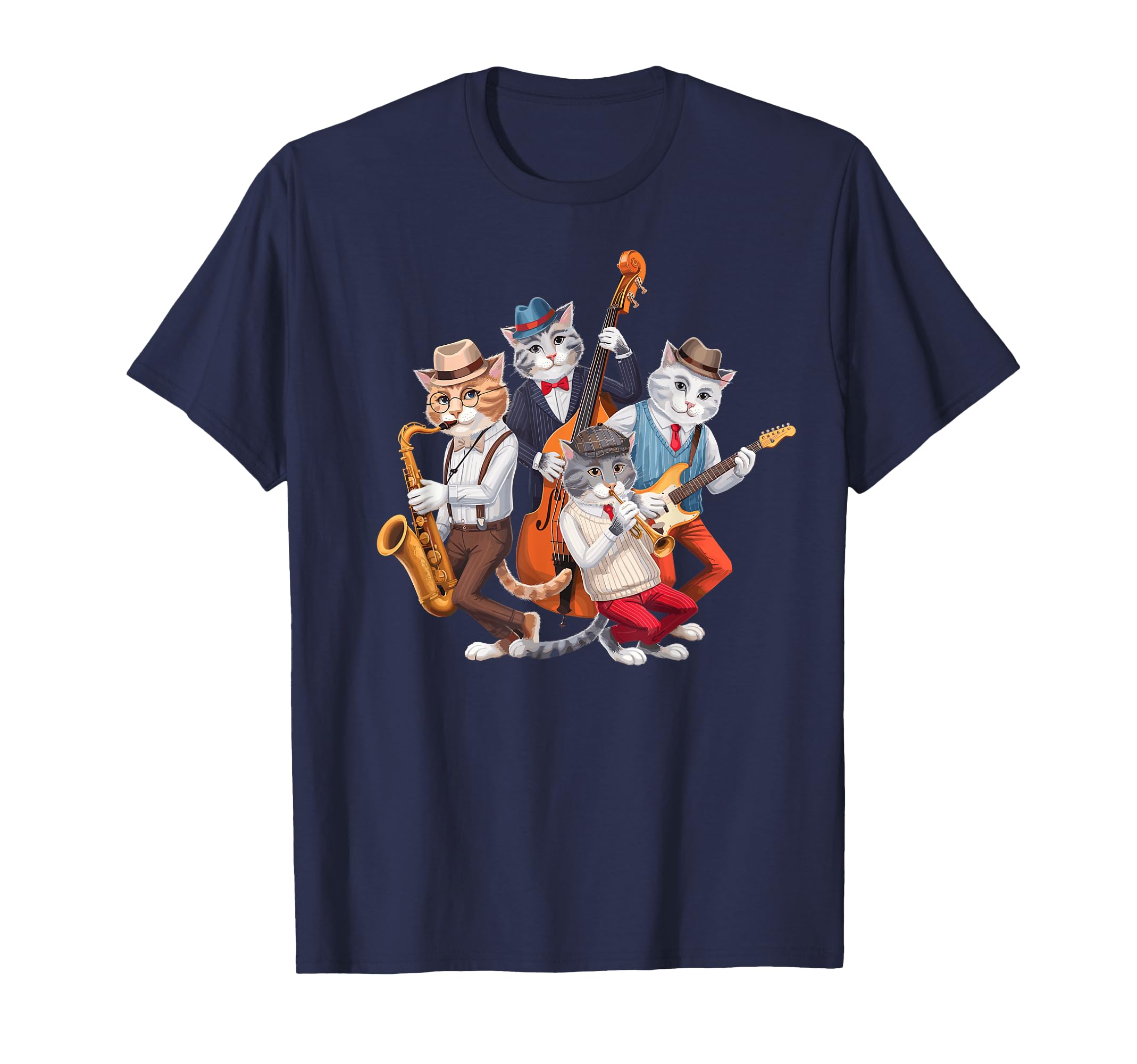 Cat Lover Cat Music Band Cats T-Shirt - Custom Art Print Men Women - T-Shirt, Sweatshirt, Hoodie