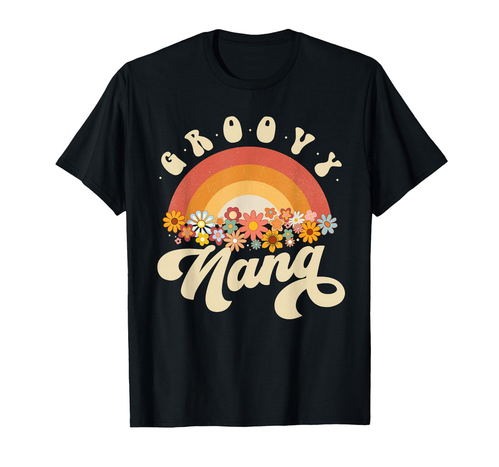 Groovy Nana Rainbow Colorful T-Shirt - Fun Novelty Design for Adults - T-Shirt, Sweatshirt, Hoodie