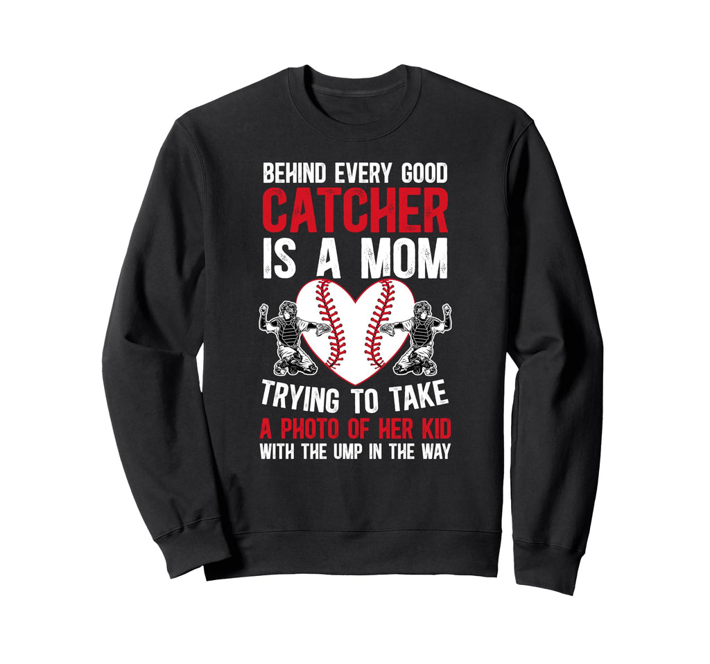 Baseball Catcher Mom Proud Mama Sweatshirt - Aesthetic Graphic Men Women - T-Shirt, Sweatshirt, Hoodie