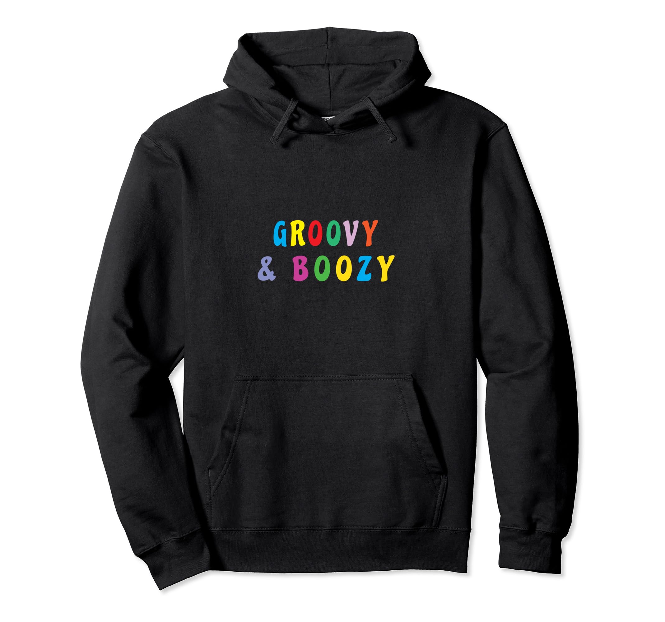 Groovy And Boozy 70S Flower Power Hoodie - Aesthetic Graphic for Adults - T-Shirt, Sweatshirt, Hoodie