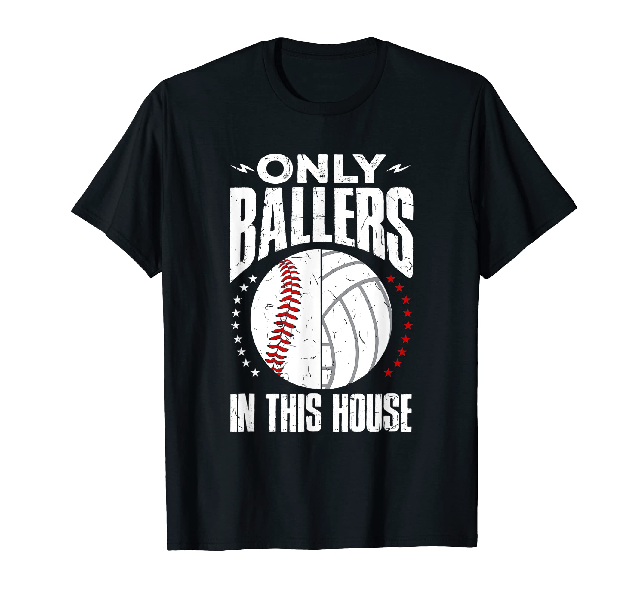 Only Ballers Ball Mom Dad Volleyball T-Shirt - Aesthetic Graphic Unisex - T-Shirt, Sweatshirt, Hoodie