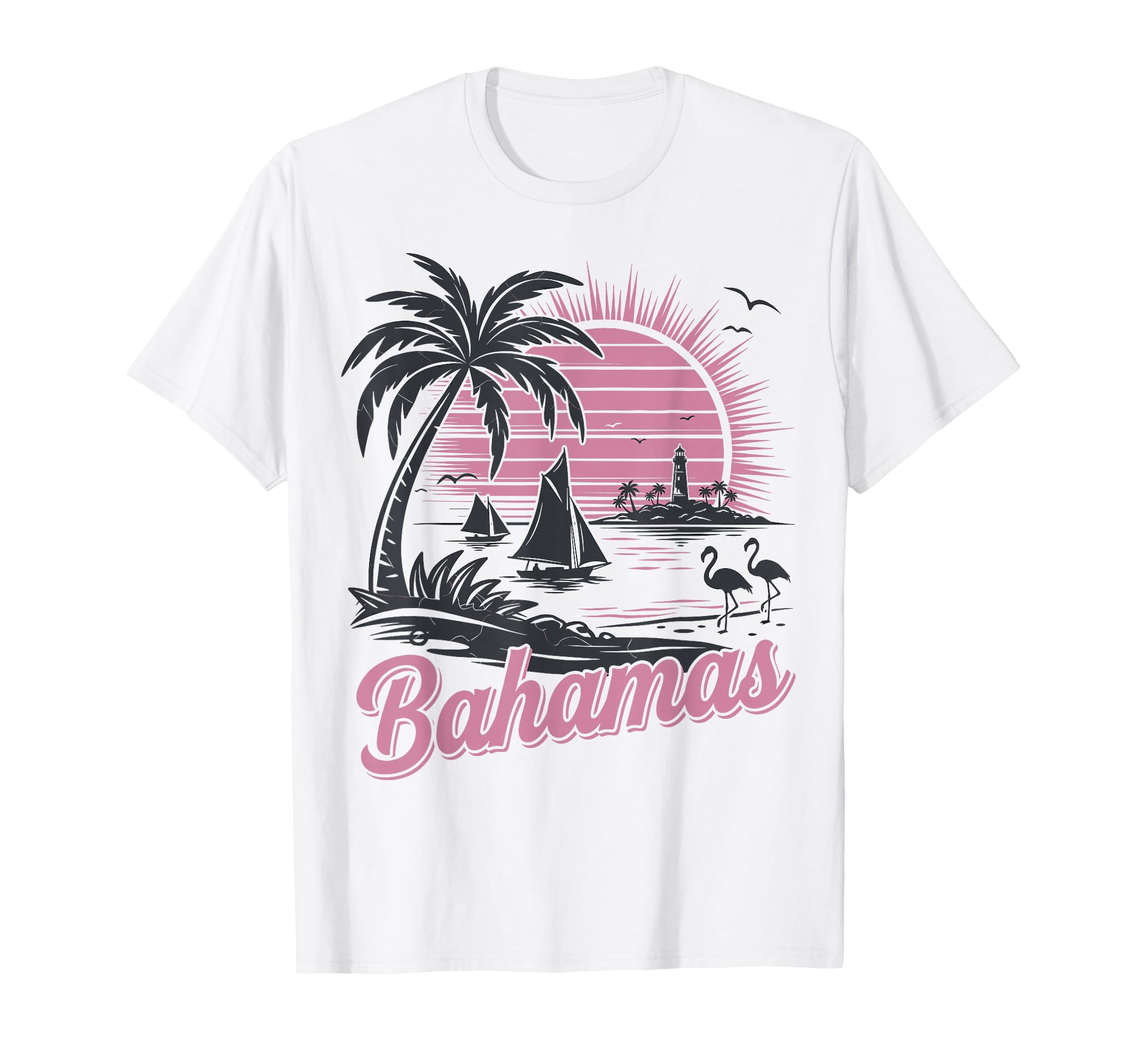 Bahamas Beach Sunset Vacation Island T-Shirt - Custom Art Print Men Women - T-Shirt, Sweatshirt, Hoodie