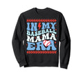 My Baseball Mama Era Groovy Baseball Sweatshirt - Aesthetic Graphic Unisex - T-Shirt, Sweatshirt, Hoodie