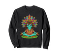 Hippie Frog Peace Sign Meditation Sweatshirt - Aesthetic Graphic Men Women - T-Shirt, Sweatshirt, Hoodie