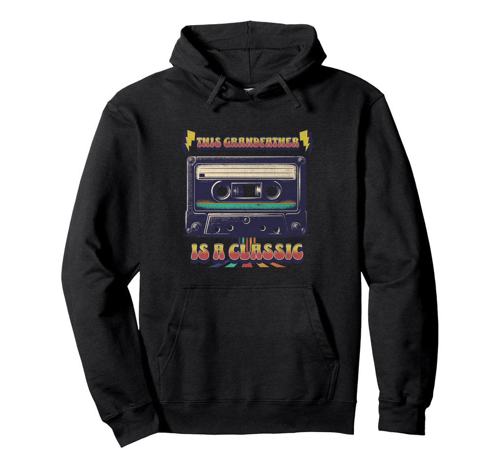 This Grandfather Is Cassette Tape Music Hoodie - Unique Graphic for Adults - T-Shirt, Sweatshirt, Hoodie