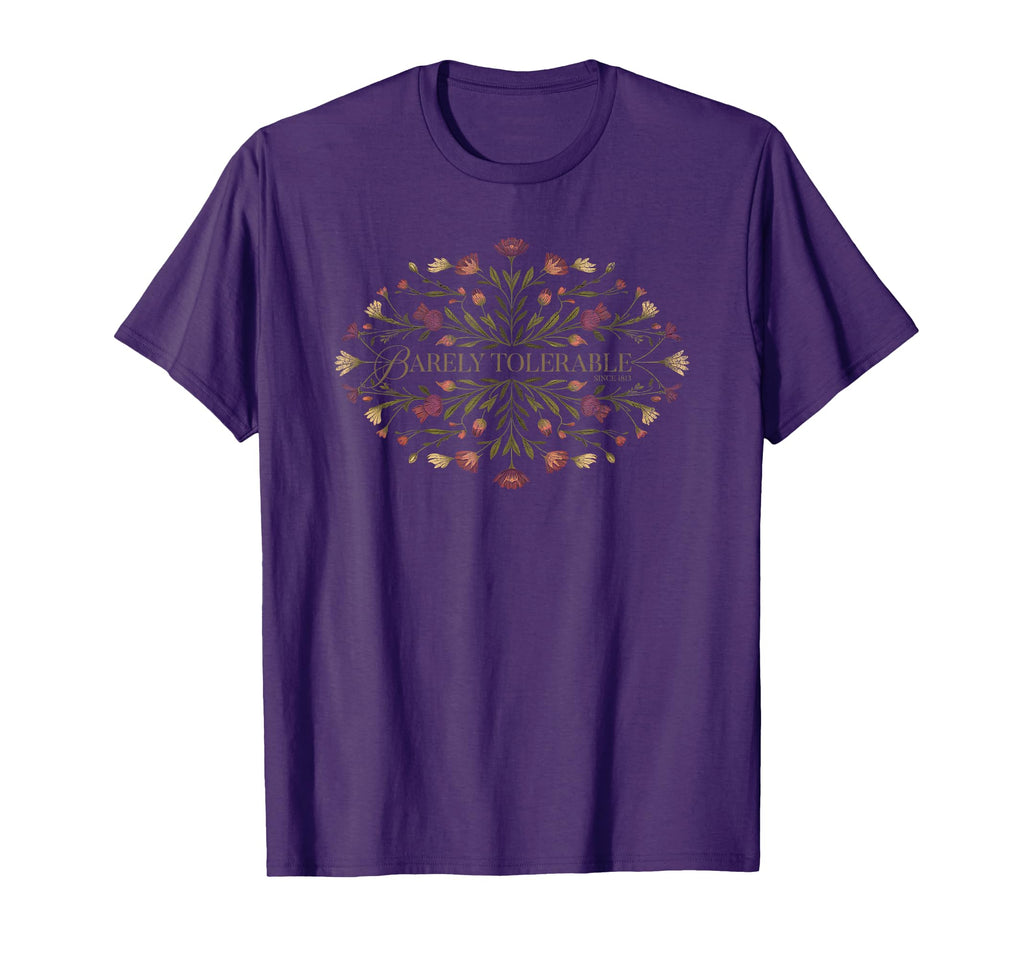 Pride And Prejudice Barely Tolerable T-Shirt - Unique Graphic Men Women - T-Shirt, Sweatshirt, Hoodie