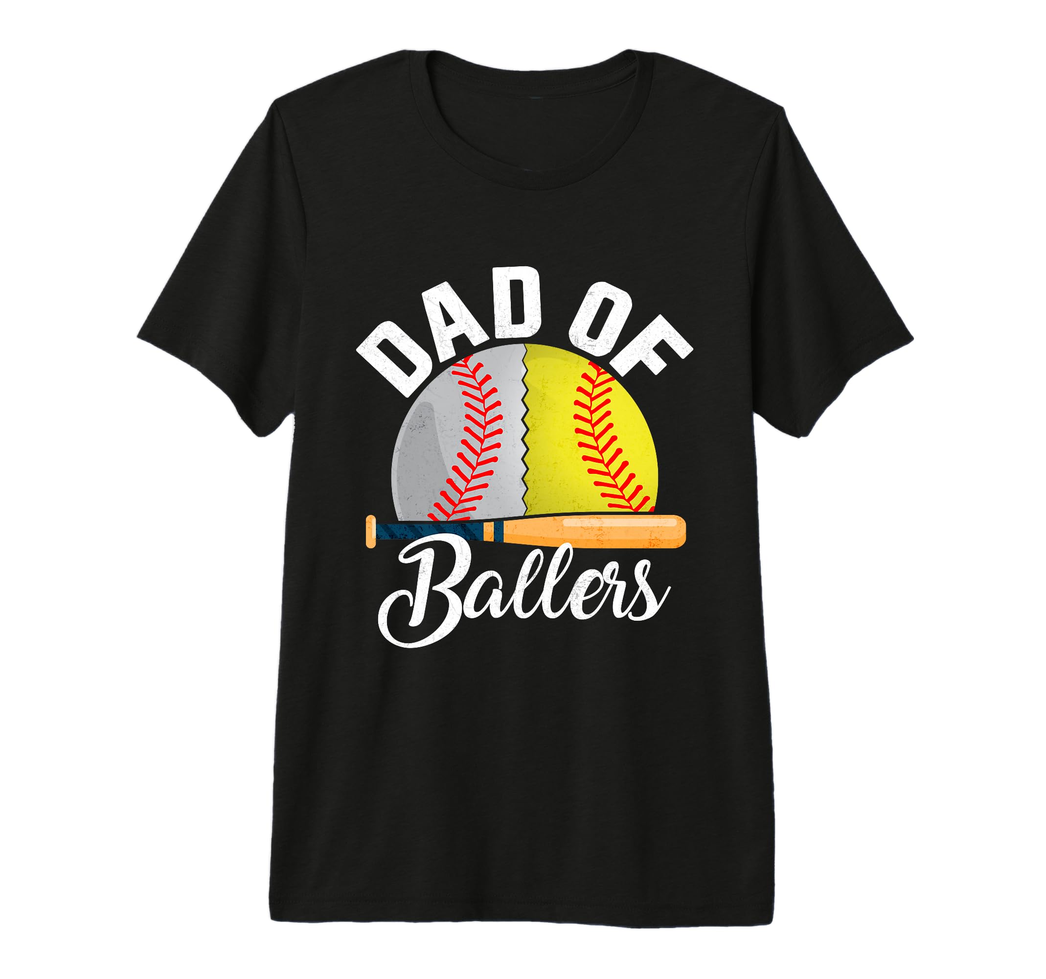 Mens Dad Ballers Baseball Softball Dad T-Shirt - Unique Graphic for Adults - T-Shirt, Sweatshirt, Hoodie