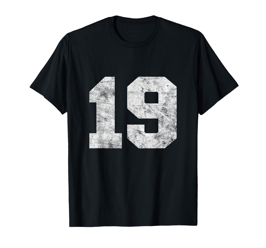 Lucky Number 19 Birthday Sports Player T-Shirt - Unique Graphic Unisex - T-Shirt, Sweatshirt, Hoodie
