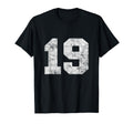 Lucky Number 19 Birthday Sports Player T-Shirt - Unique Graphic Unisex - T-Shirt, Sweatshirt, Hoodie