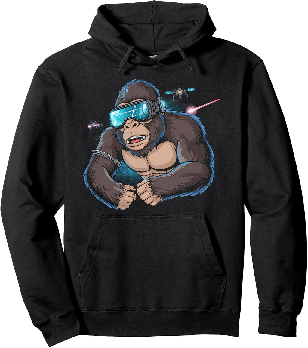 Gorilla VR Playing Boys Adult Gaming Gamer - Adult & Kids T-Shirts, Sweatshirts & Hoodies apparel design preview 1