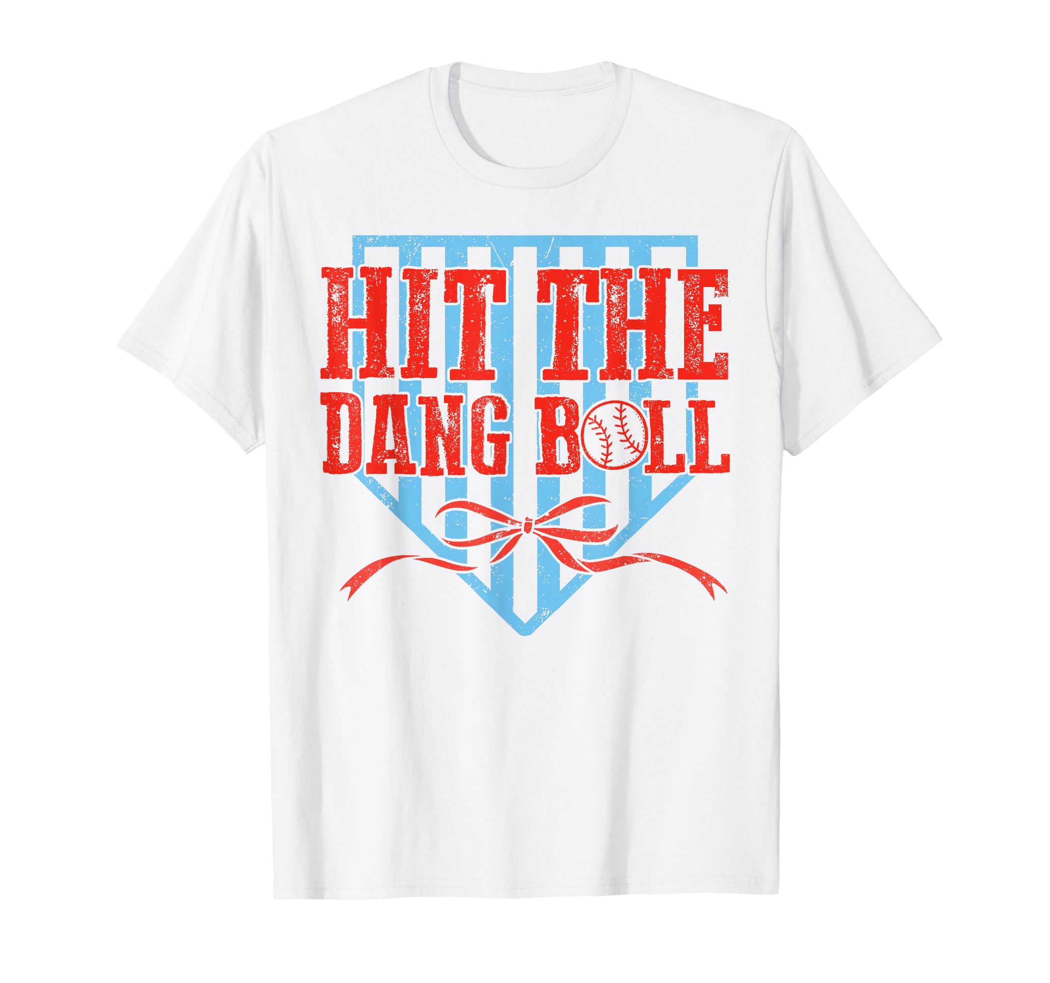 Hit Dang Ball Coquette Bow Baseball T-Shirt - Trendy Graphic for Adults - T-Shirt, Sweatshirt, Hoodie