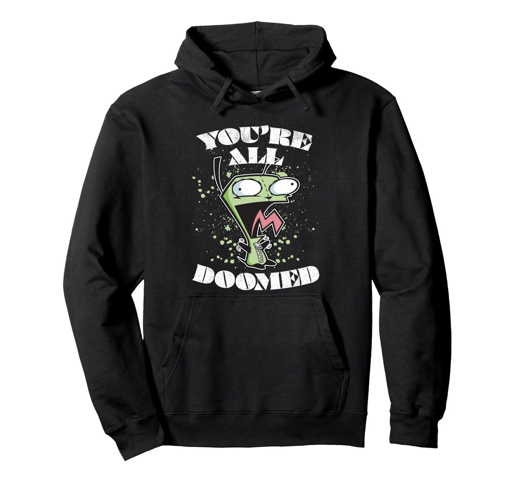 Invader Zim Gir You Are All Doomed Hoodie - Minimalist Print for Adults - T-Shirt, Sweatshirt, Hoodie