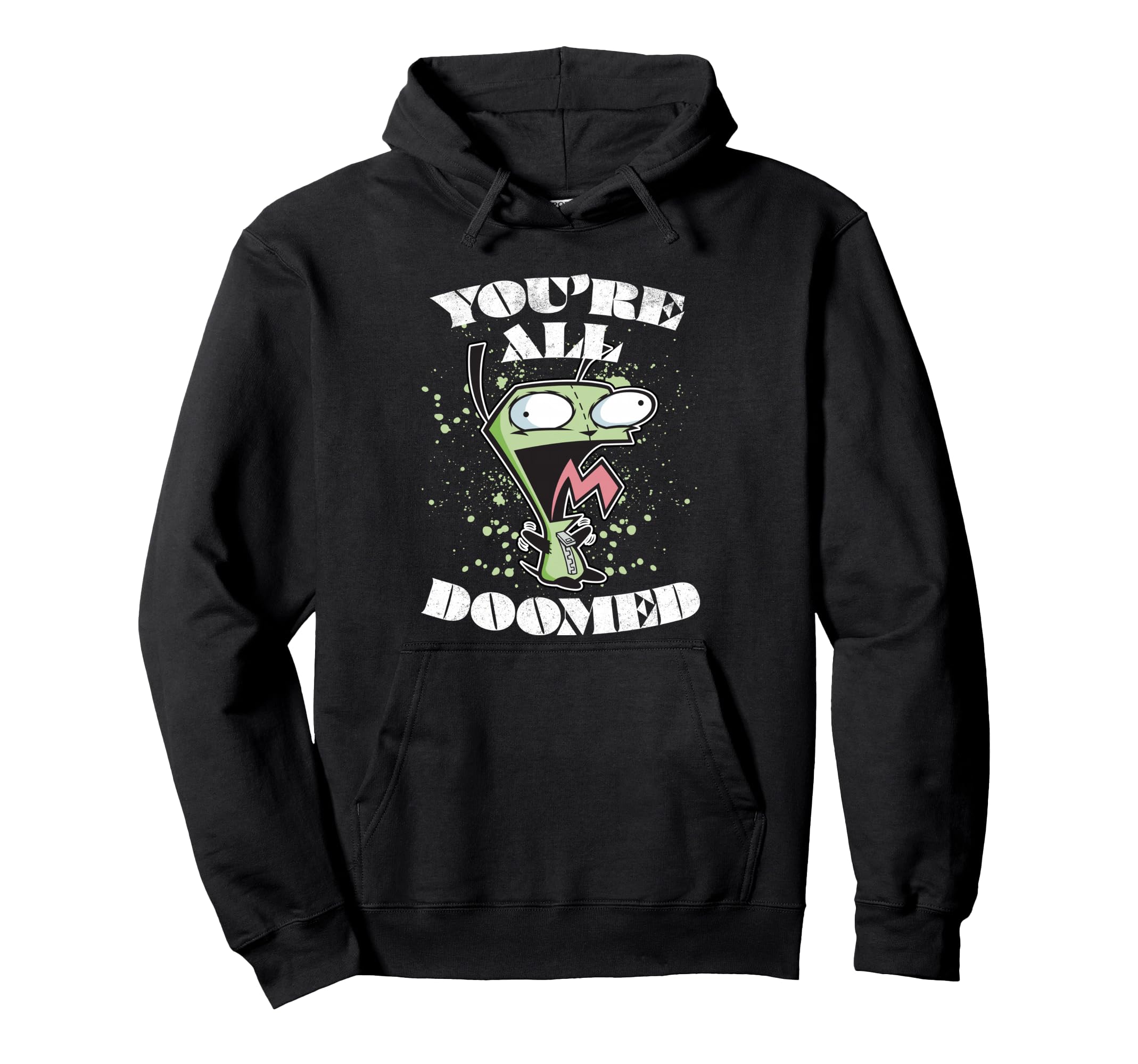 Invader Zim Gir You Are All Doomed Hoodie - Minimalist Print for Adults - T-Shirt, Sweatshirt, Hoodie