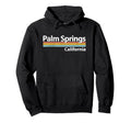 Palm Springs California Stripes Hoodie - Aesthetic Graphic for Adults - T-Shirt, Sweatshirt, Hoodie