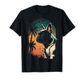 French Bulldog 80S Sunset T-Shirt - Novelty Apparel for Adults - T-Shirt, Sweatshirt, Hoodie
