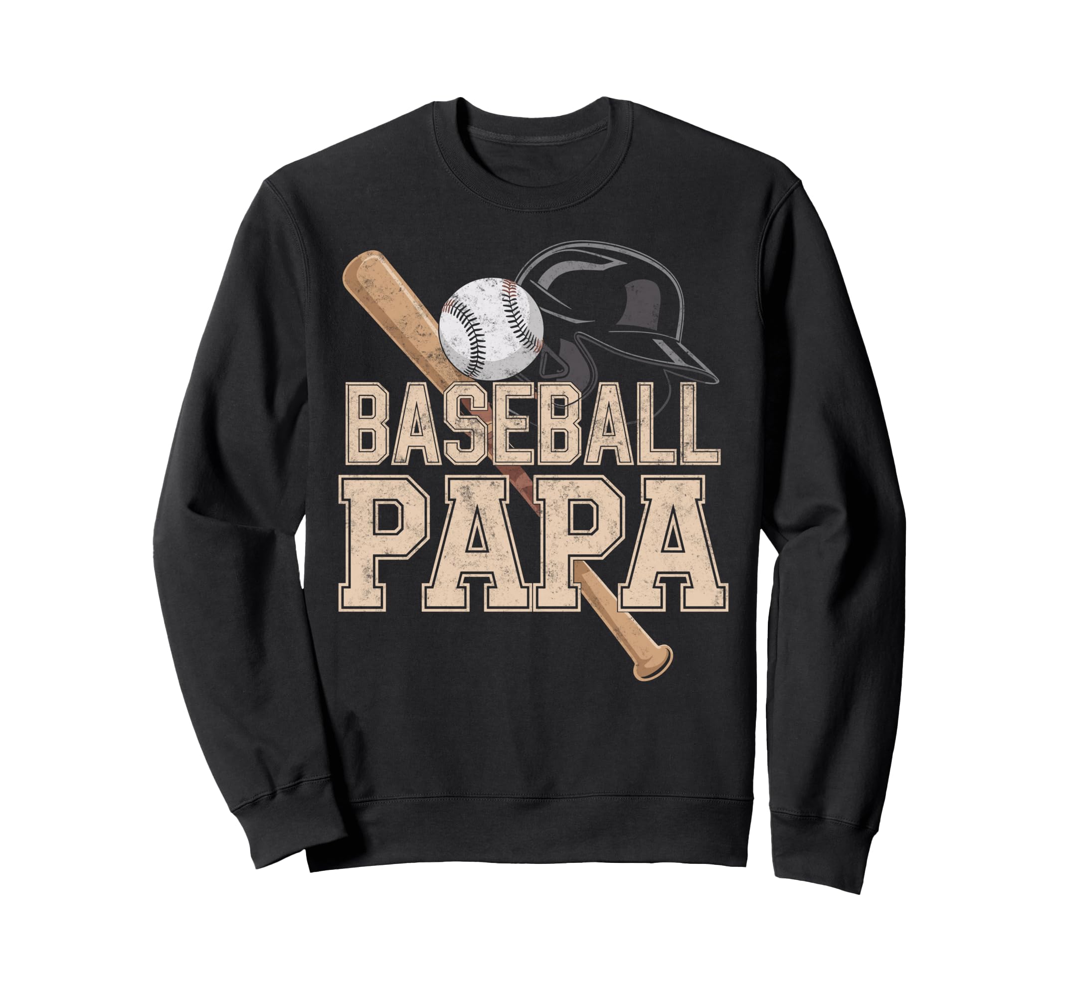 Baseball Papa Father Player Coach Sweatshirt - Casual Everyday Wear Unisex - T-Shirt, Sweatshirt, Hoodie