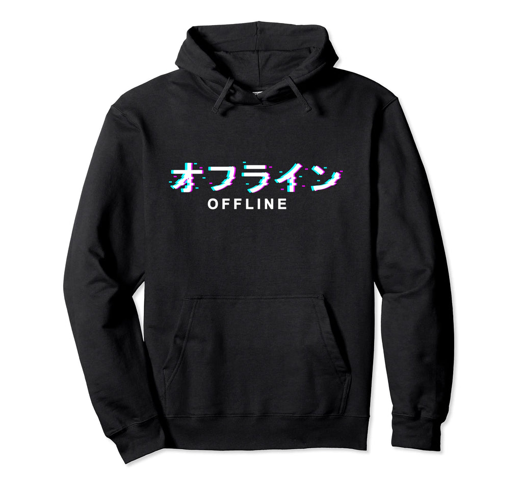 Japanese Offline Vaporwave Synthwave Japan Hoodie - Novelty Apparel Unisex - T-Shirt, Sweatshirt, Hoodie