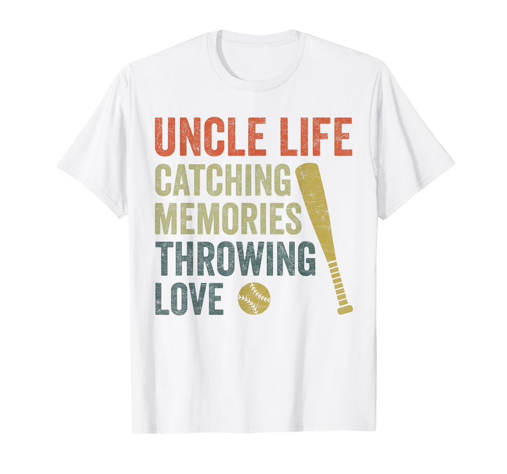 Uncle Baseball Uncle Life Catching T-Shirt - Unique Graphic Men Women - T-Shirt, Sweatshirt, Hoodie