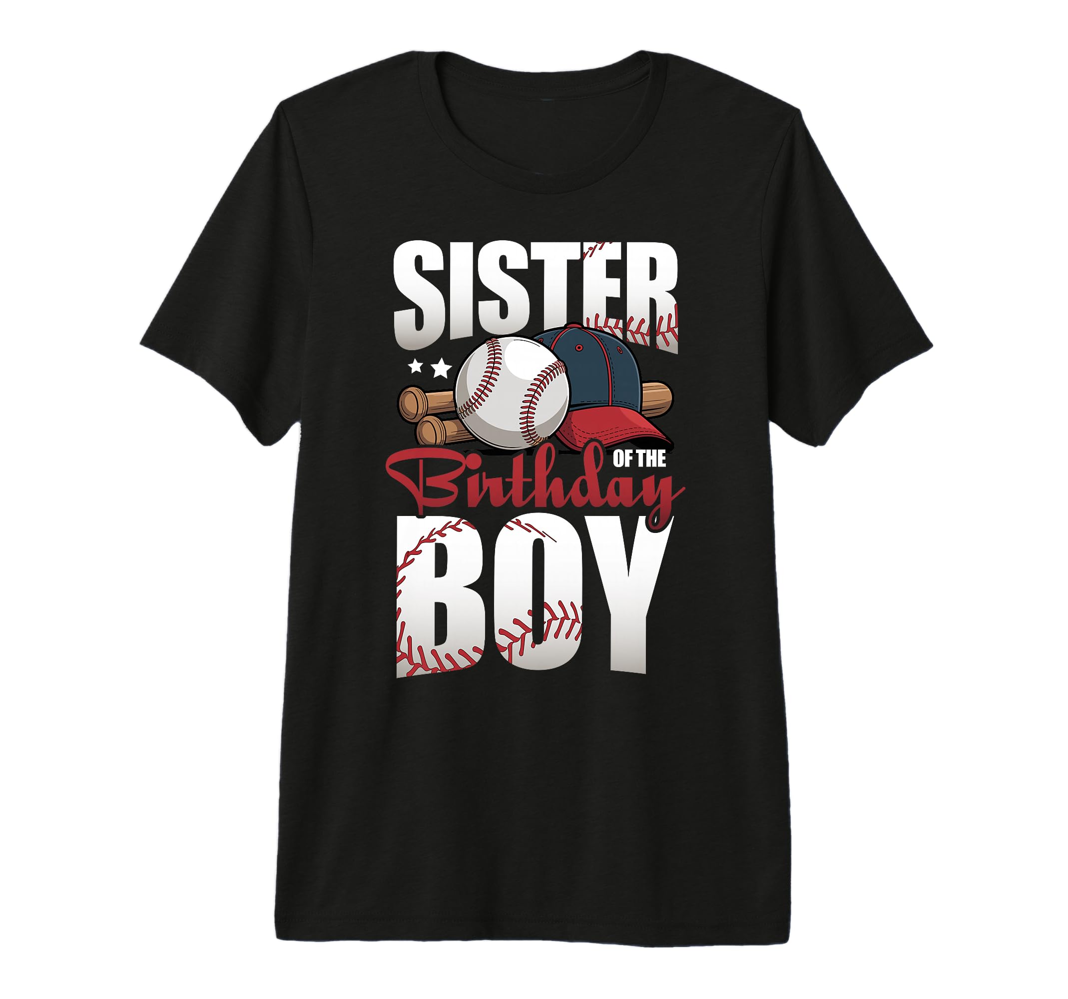 Sister Birthday Matching Baseball T-Shirt - Custom Art Print Unisex - T-Shirt, Sweatshirt, Hoodie