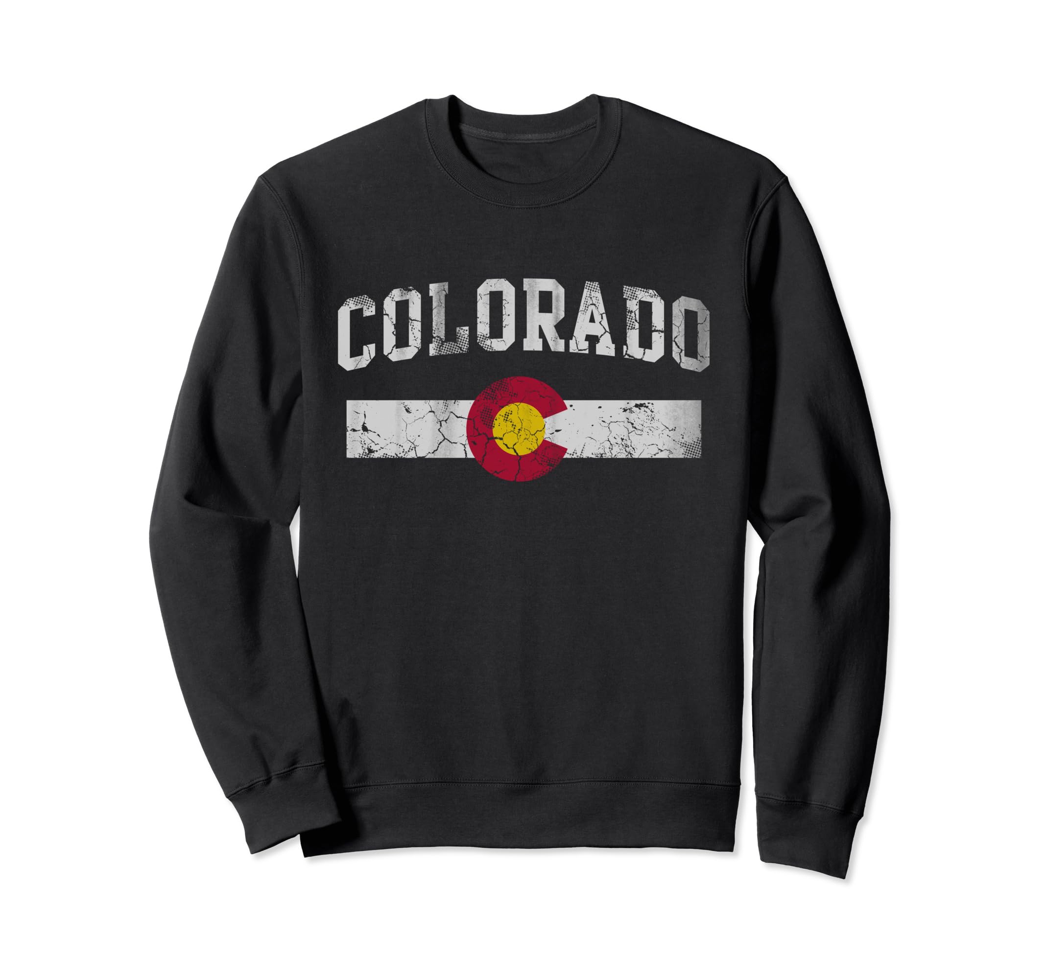 Colorado Flag Distressed Sweatshirt - Casual Everyday Wear for Adults - T-Shirt, Sweatshirt, Hoodie