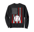 American Flag Baseball Flag Dad Mom Sweatshirt - Unique Graphic Unisex - T-Shirt, Sweatshirt, Hoodie