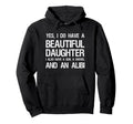 Beautiful Daughter Gun Shovel Alibi Hoodie - Custom Art Print Unisex - T-Shirt, Sweatshirt, Hoodie