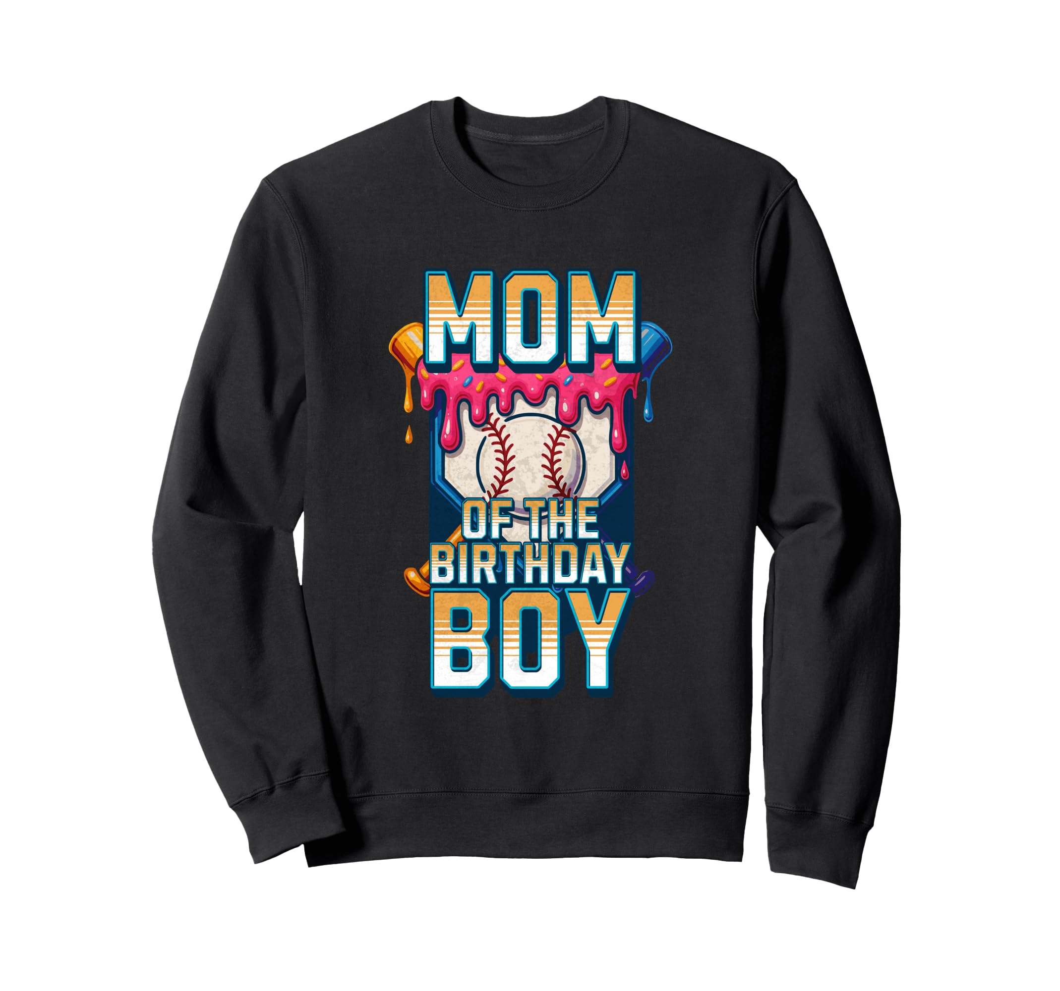 Mom Birthday Baseball Ice Cream Sweatshirt - Aesthetic Graphic for Adults - T-Shirt, Sweatshirt, Hoodie