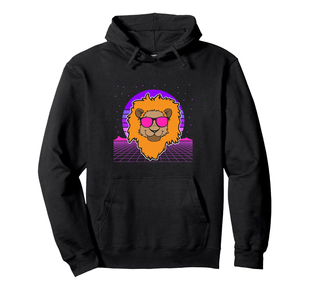 Aesthetic Vaporwave Outfits Lion Hoodie - Aesthetic Graphic for Adults - T-Shirt, Sweatshirt, Hoodie