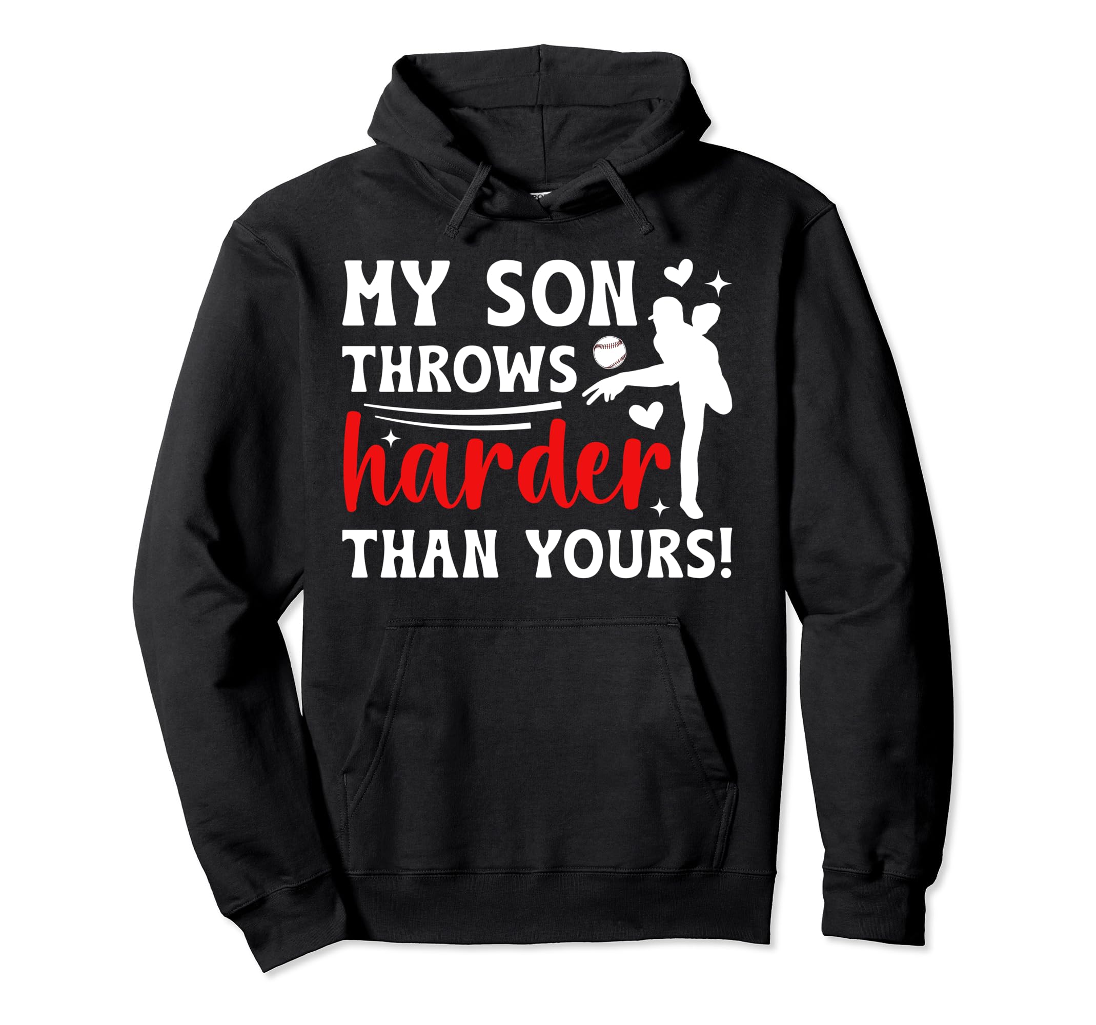 My Son Baseball Pitcher Mom Baseball Hoodie - Trendy Graphic Unisex - T-Shirt, Sweatshirt, Hoodie