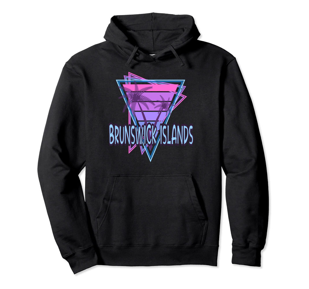 Brunswick Islands Vacation Vaporwave Hoodie - Minimalist Print Men Women - T-Shirt, Sweatshirt, Hoodie