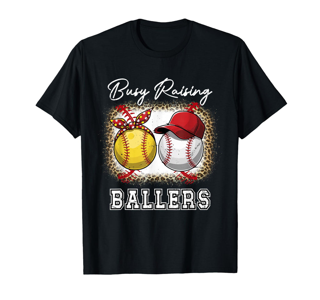 Busy Raising Ballers Baseball T-Shirt - Aesthetic Graphic for Adults - T-Shirt, Sweatshirt, Hoodie