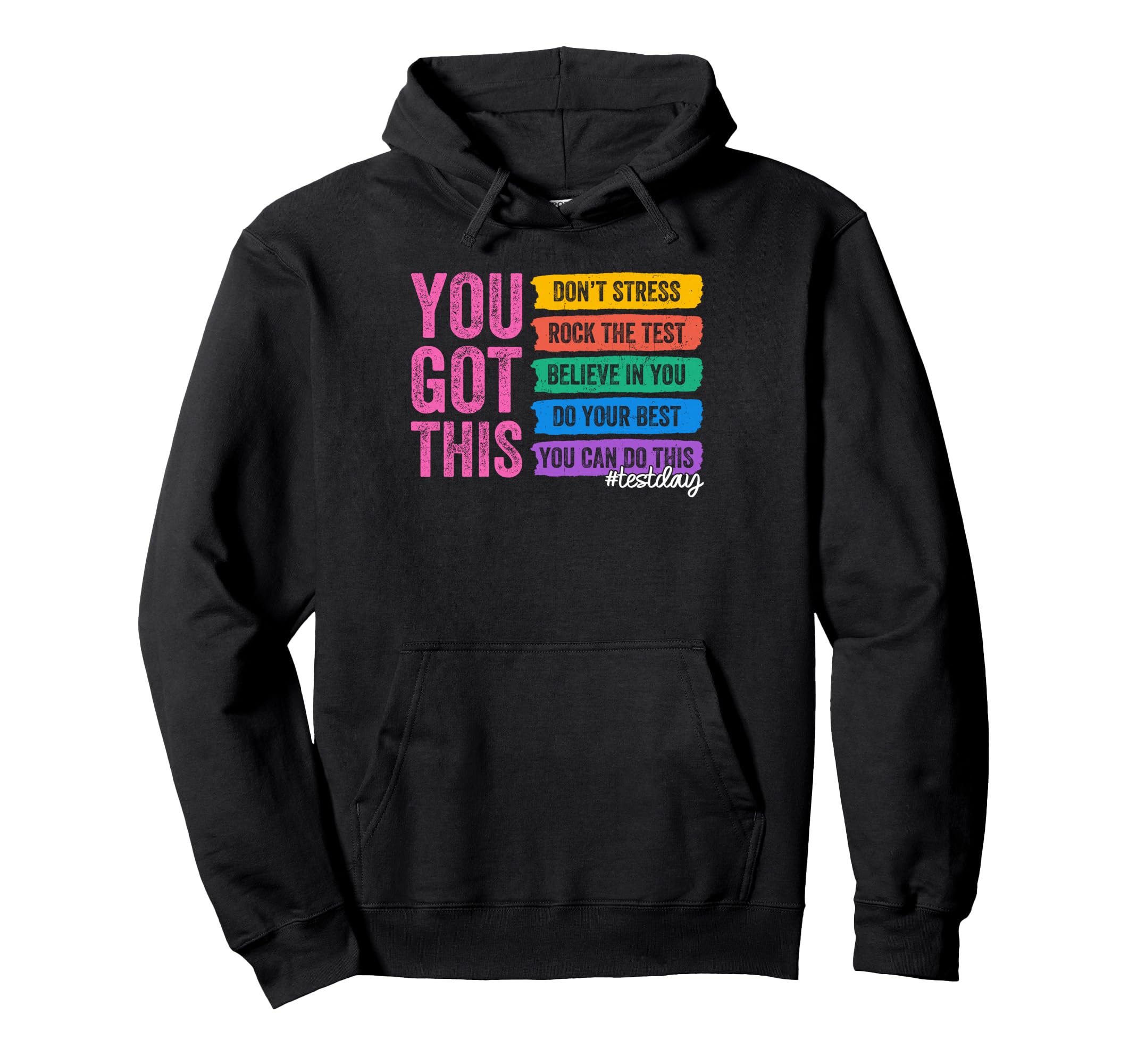 You Got This Dont Stress Rock Test Hoodie - Minimalist Print for Adults - T-Shirt, Sweatshirt, Hoodie