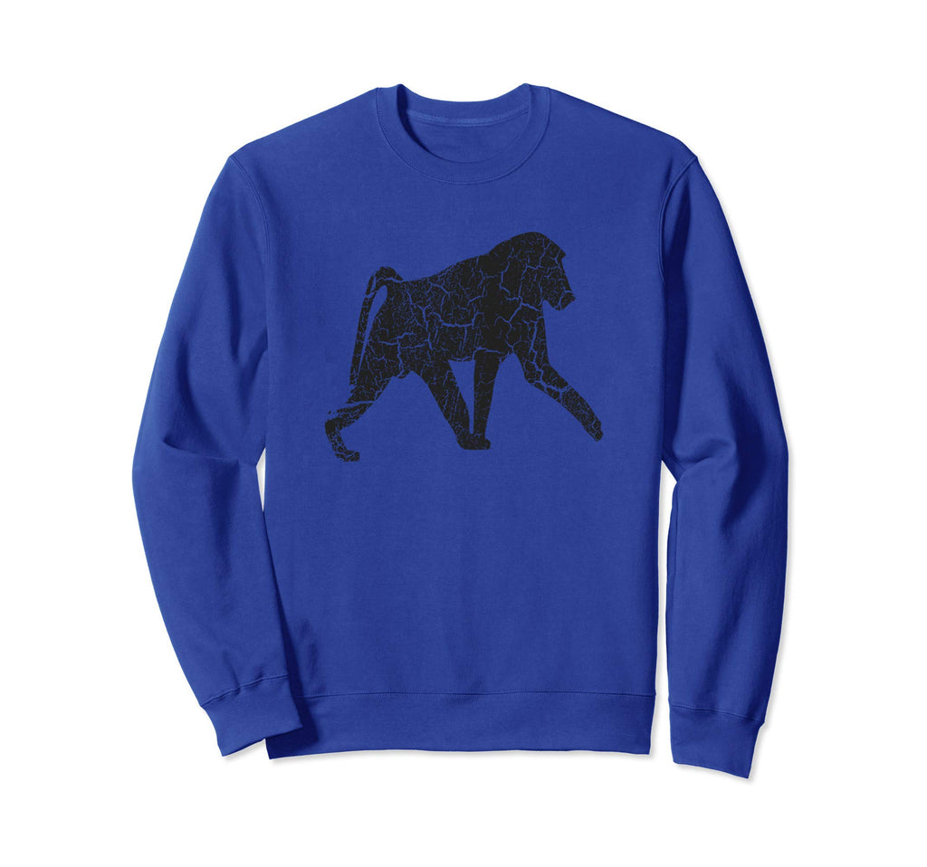 Baboon Distressed Baboon Sweatshirt - Fun Novelty Design Unisex - T-Shirt, Sweatshirt, Hoodie