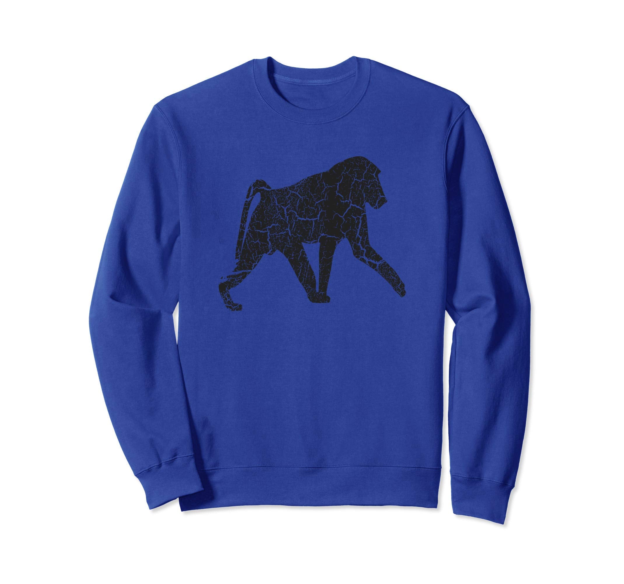 Baboon Distressed Baboon Sweatshirt - Fun Novelty Design Unisex - T-Shirt, Sweatshirt, Hoodie