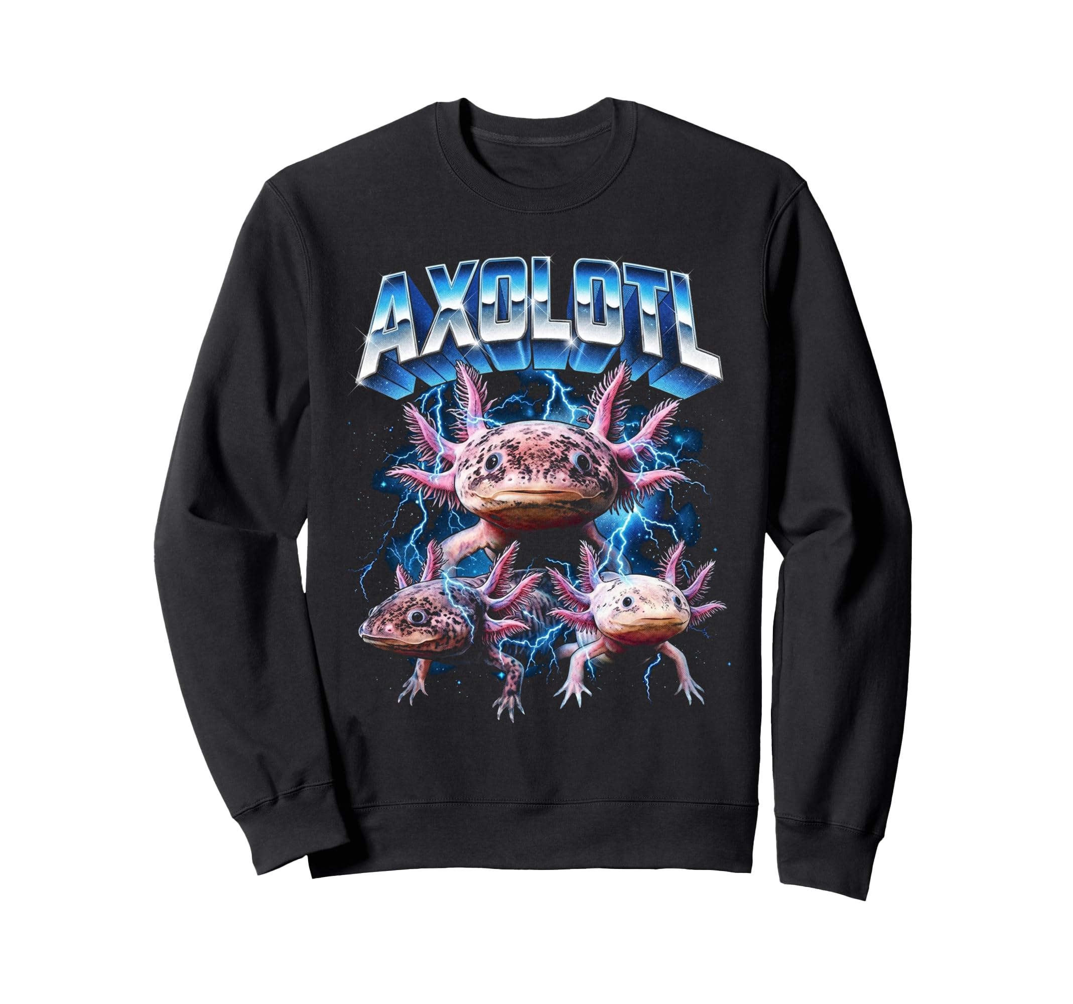 Axolotl 80S Funny Axolotl 90S Sweatshirt - Casual Everyday Wear for Adults - T-Shirt, Sweatshirt, Hoodie