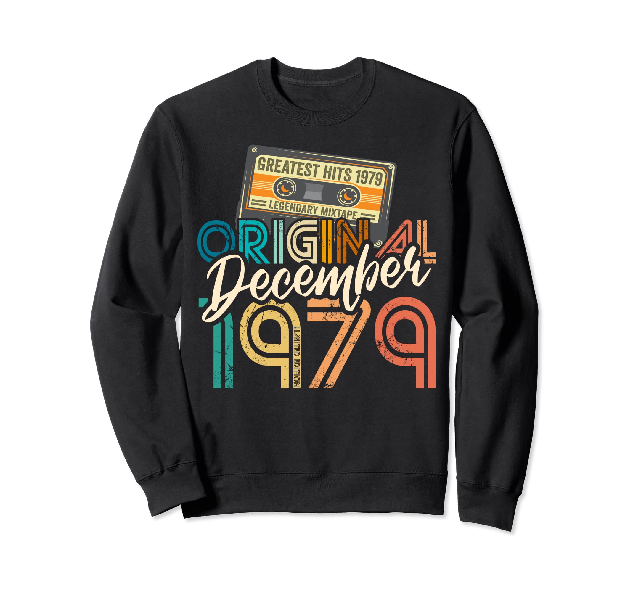 Cassette Mixtape December 1979 Sweatshirt - Novelty Apparel for Adults - T-Shirt, Sweatshirt, Hoodie