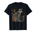 Cat Colorful Floral Patterns Flowers T-Shirt - Streetwear Style Men Women - T-Shirt, Sweatshirt, Hoodie