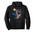 90S Otter Howling Moon Y2K Aesthetic Hoodie - Graphic Print for Adults - T-Shirt, Sweatshirt, Hoodie