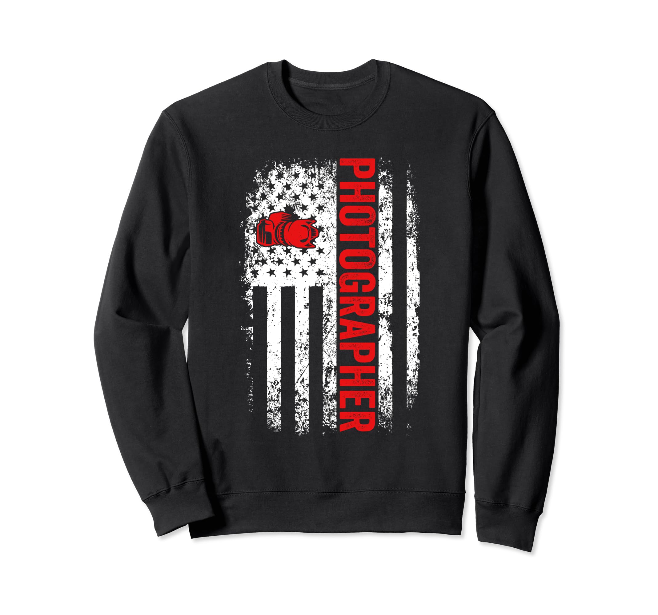 Photographer Usa American Flag Sweatshirt - Custom Art Print Men Women - T-Shirt, Sweatshirt, Hoodie