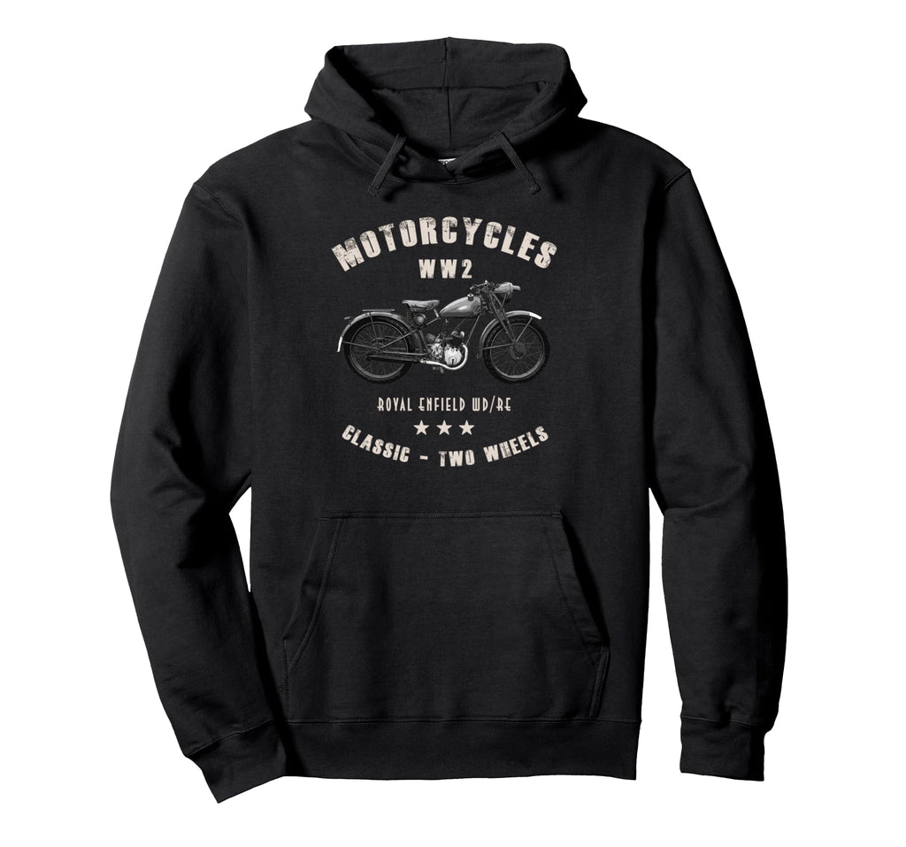 Royal Enfield Wd Re Motorcycle Ww2 Hoodie - Casual Everyday Wear for Adults - T-Shirt, Sweatshirt, Hoodie