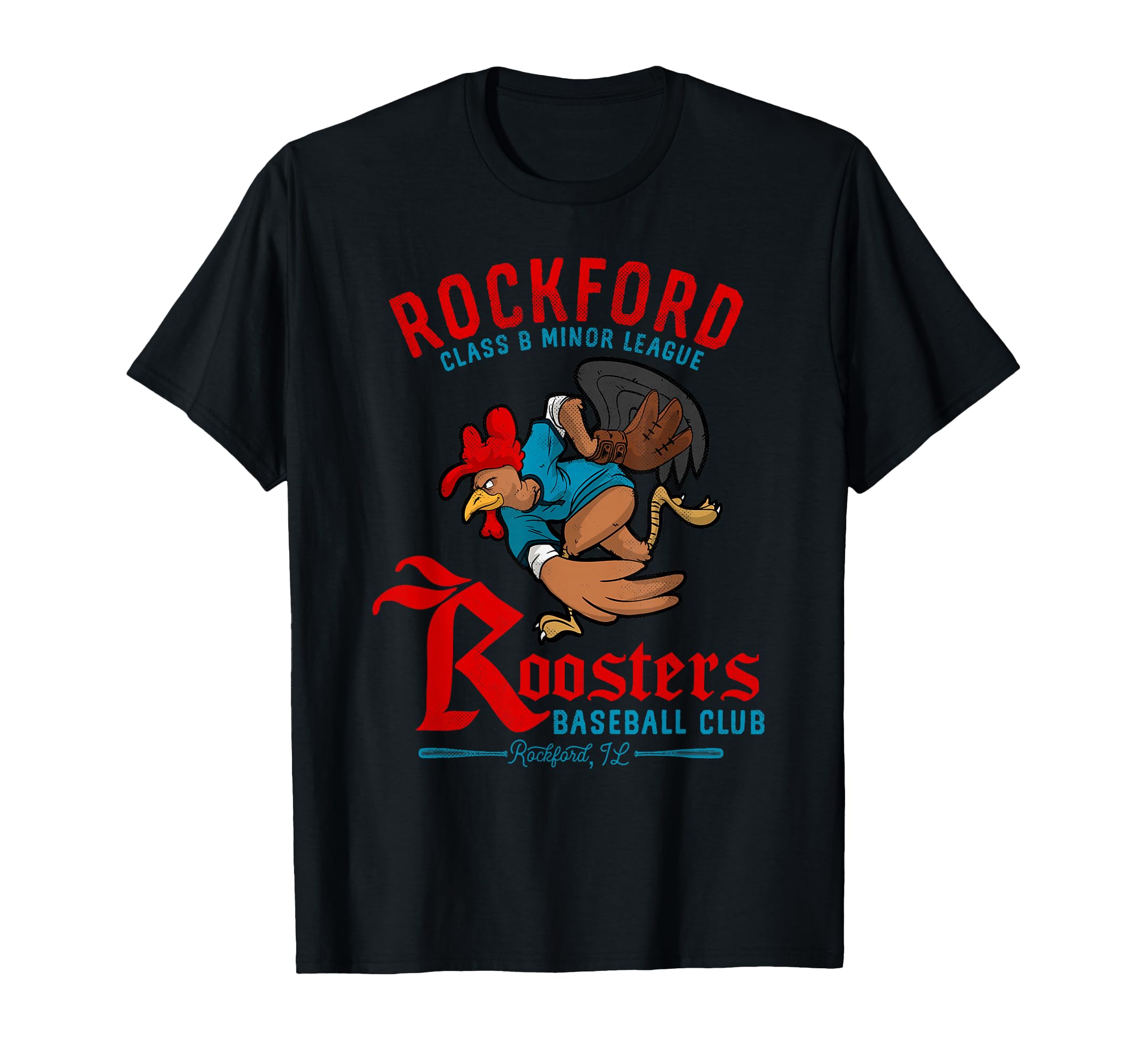 Rockford Roosters Minor League Baseball T-Shirt - Trendy Graphic Men Women - T-Shirt, Sweatshirt, Hoodie