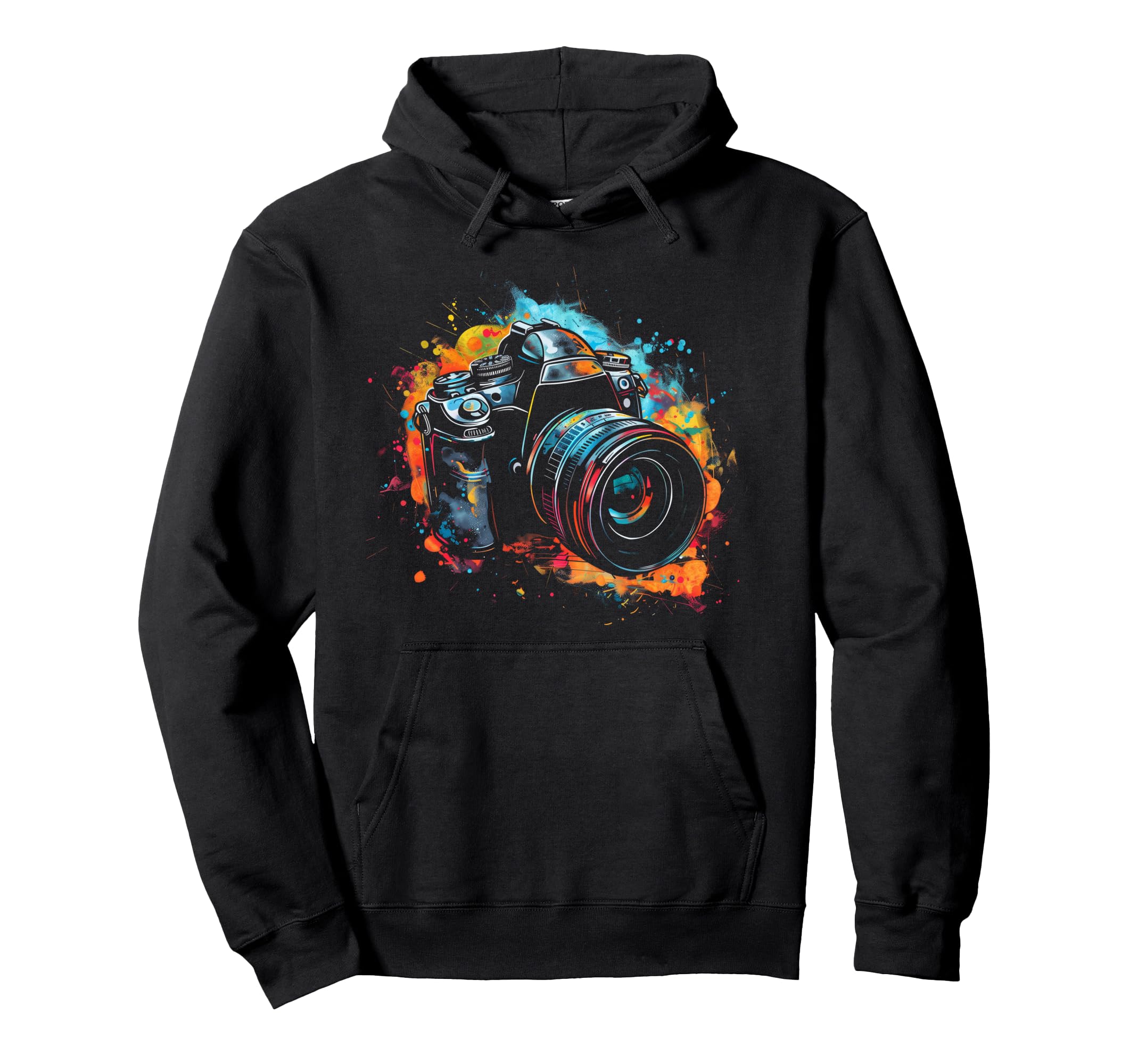 Camera Photography Watercolor Art Hoodie - Novelty Apparel Men Women - T-Shirt, Sweatshirt, Hoodie