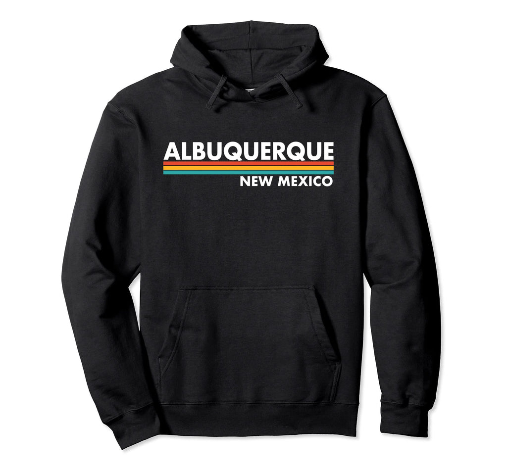 Albuquerque New Mexico Stripes Hoodie - Novelty Apparel for Adults - T-Shirt, Sweatshirt, Hoodie