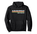 Albuquerque New Mexico Stripes Hoodie - Novelty Apparel for Adults - T-Shirt, Sweatshirt, Hoodie