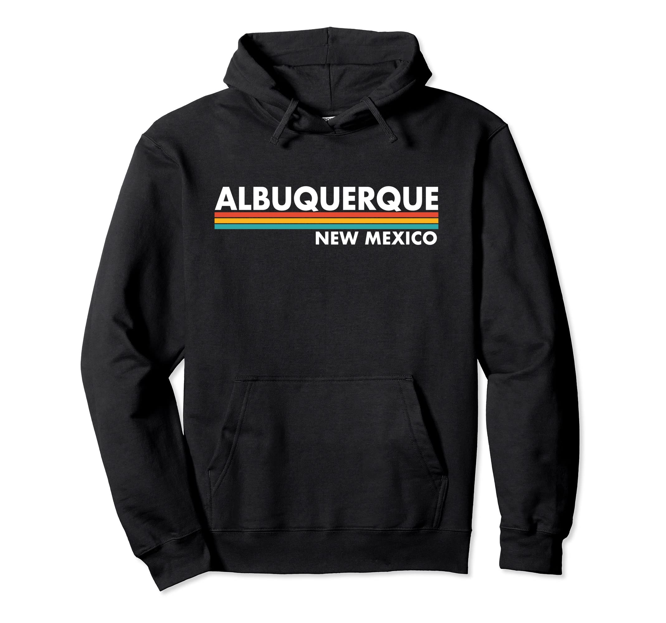Albuquerque New Mexico Stripes Hoodie - Novelty Apparel for Adults - T-Shirt, Sweatshirt, Hoodie